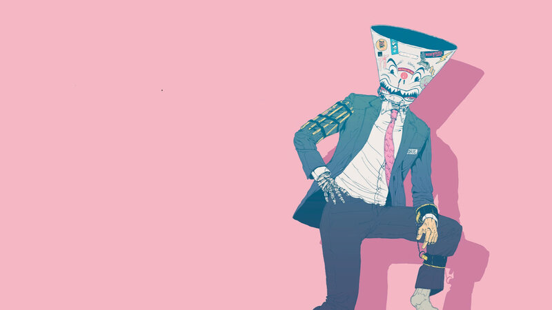 Man with Funnel Head
