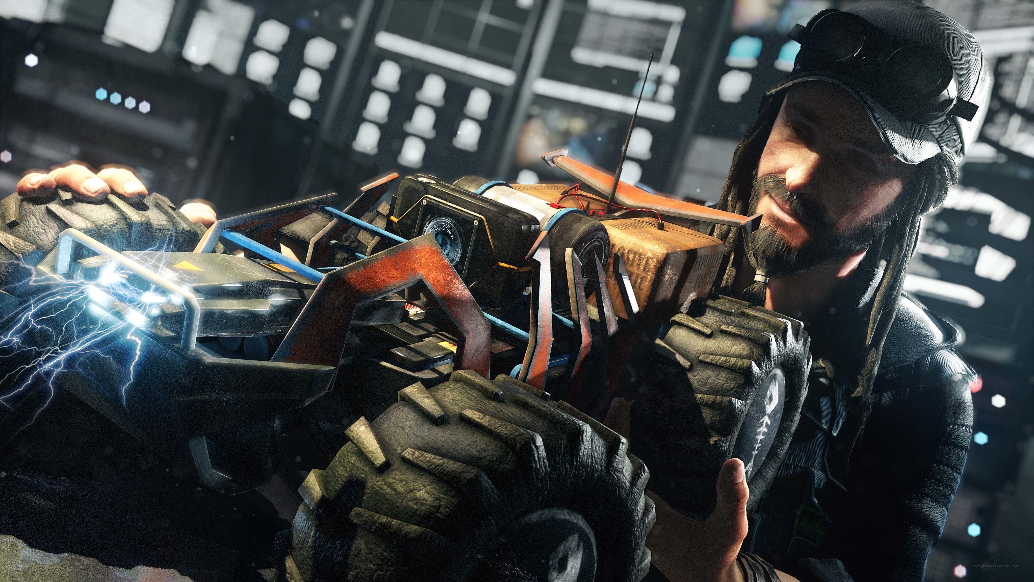 man with futuristic vehicle