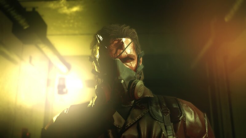 Man with Gas Mask — Yellow, Dramatic