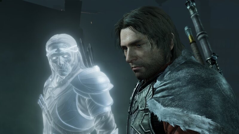 Man with Ghostly Figure — Gray