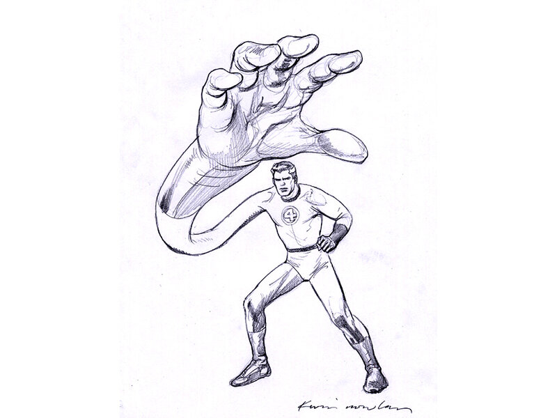Man with Giant Hand
