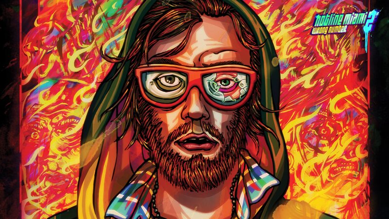 Man with Glasses and Beard — Red