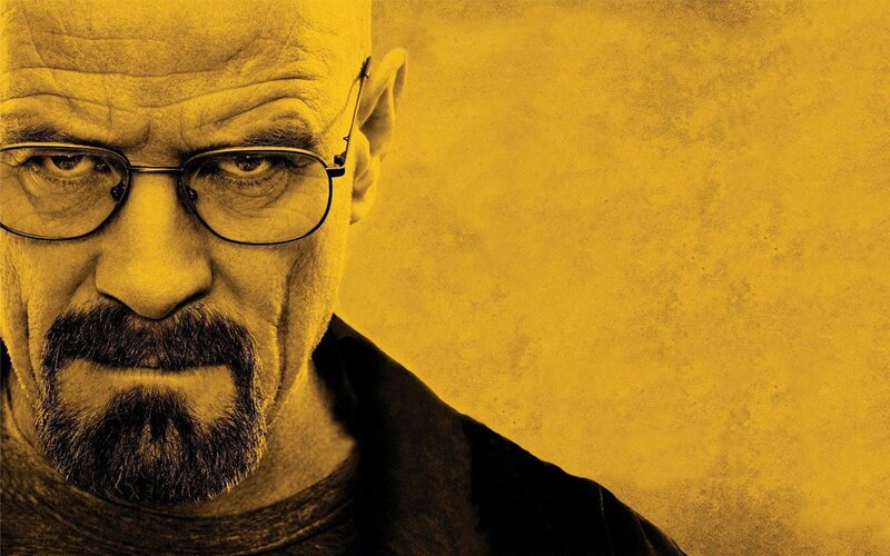 Man with Glasses and Beard — Yellow, Serious