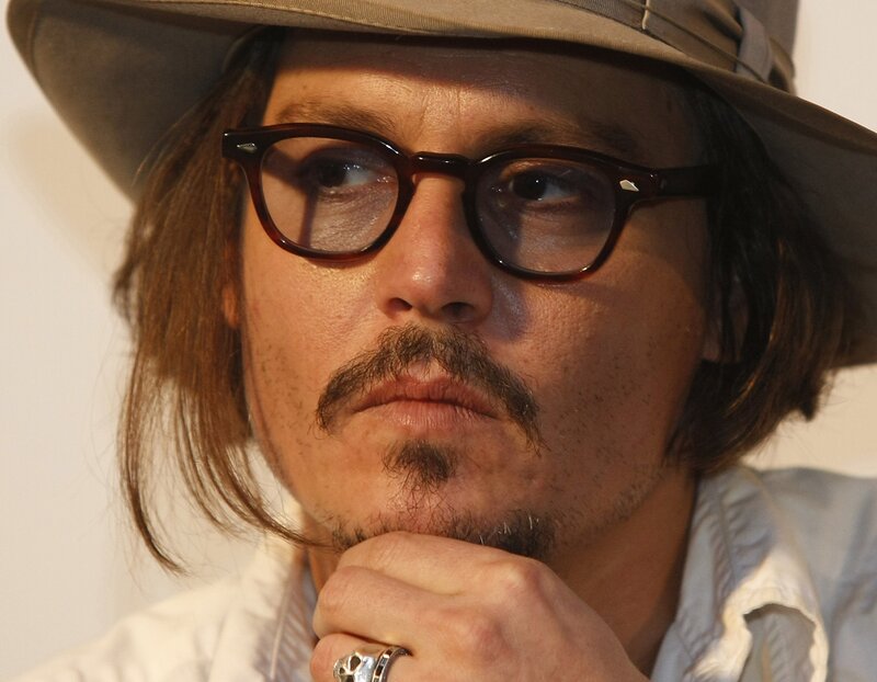 Man with Glasses and Hat — Brown, Serious, Photograph
