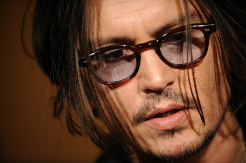 Man with Glasses and Long Hair — Brown