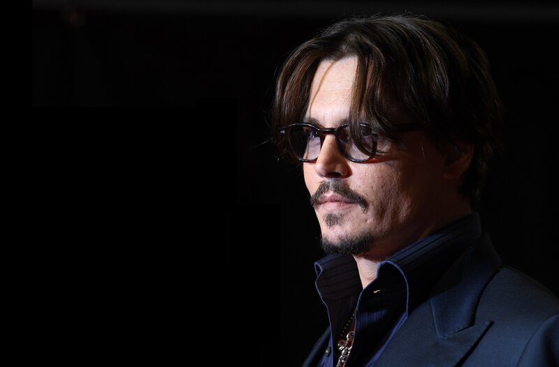 Man with Glasses and Mustache — Black, Dramatic, Photograph