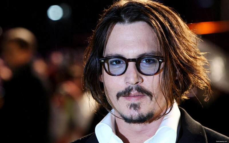 Man with Glasses and Mustache — Black, Serious, Night