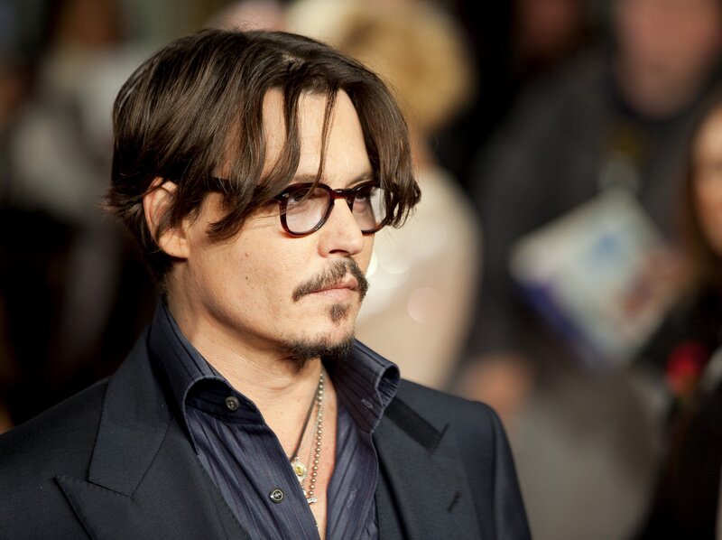 Man with Glasses and Mustache — Black, Serious