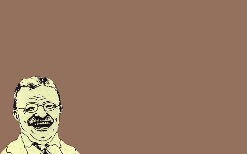Man with Glasses and Mustache — Brown, Neutral
