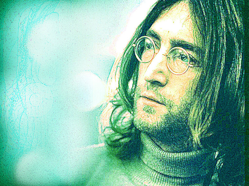 Man with Glasses — Green, Contemplative