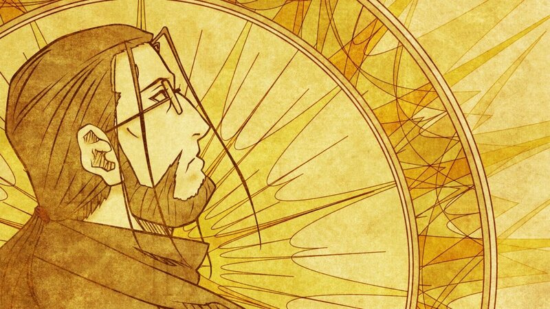 Man with Glasses in Profile — Yellow