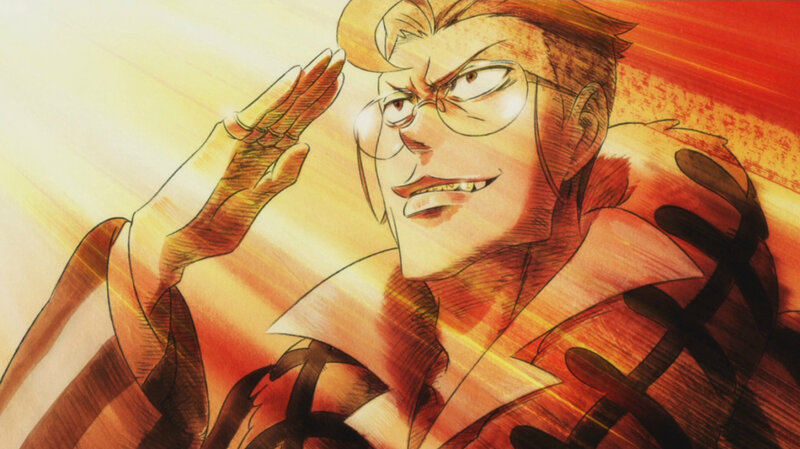 Man with Glasses Saluting