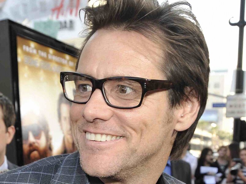 Man with Glasses Smiling — Black