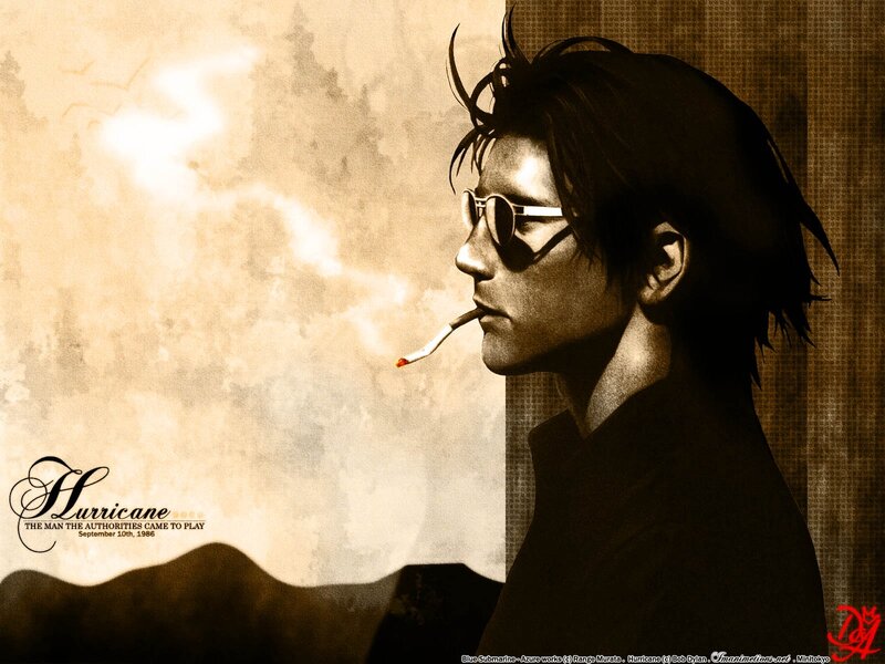 Man with Glasses Smoking