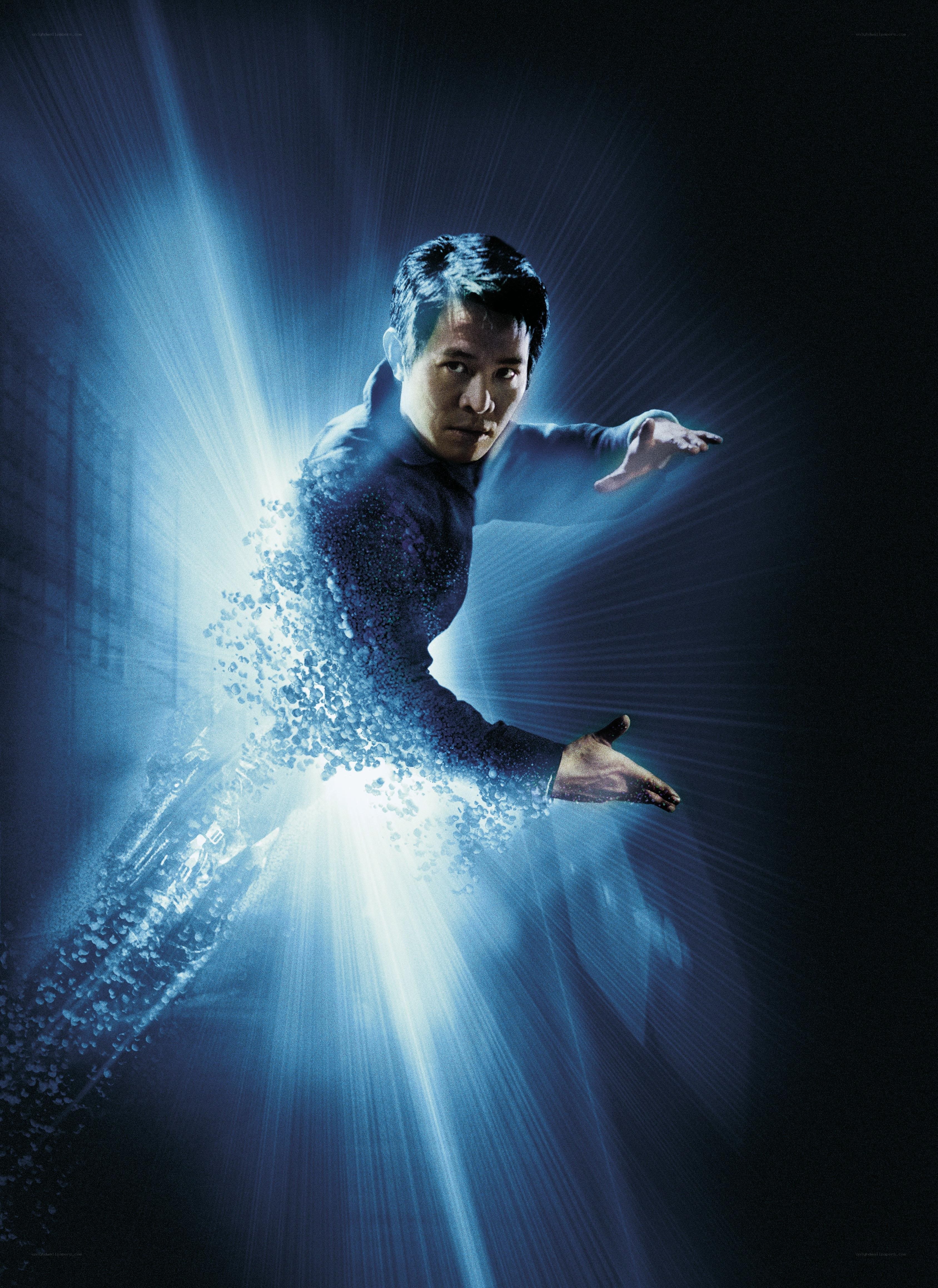 man with glowing energy effect