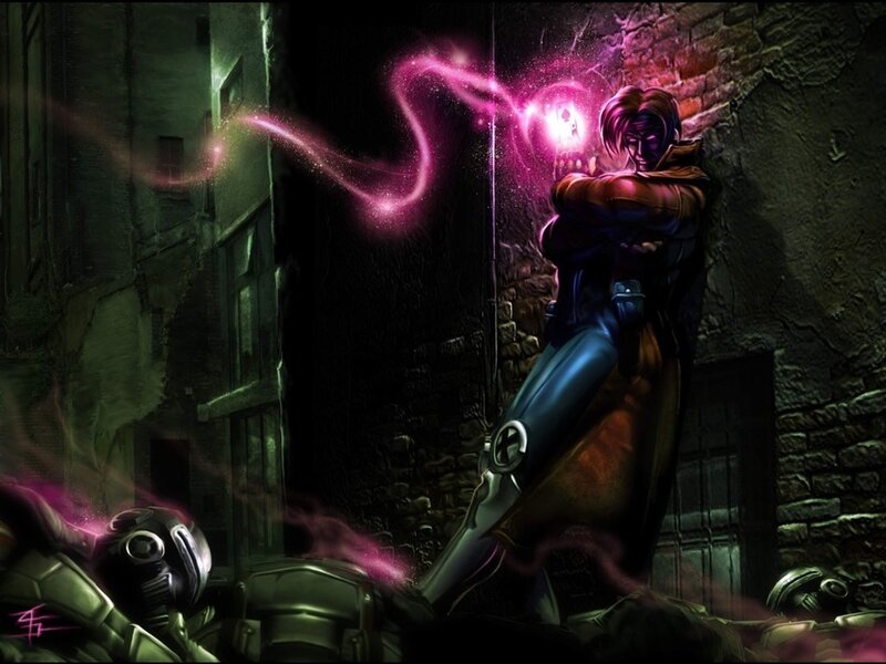 Man with Glowing Energy — Purple