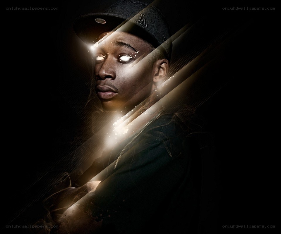 man with glowing eyes