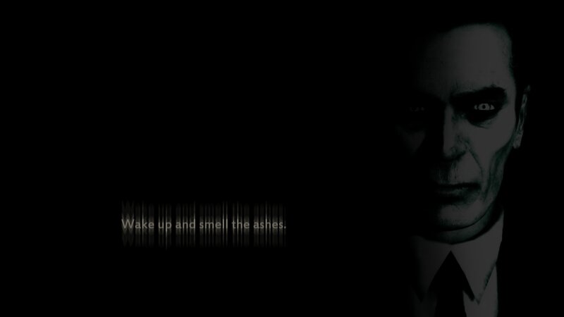 man with glowing eyes and quote