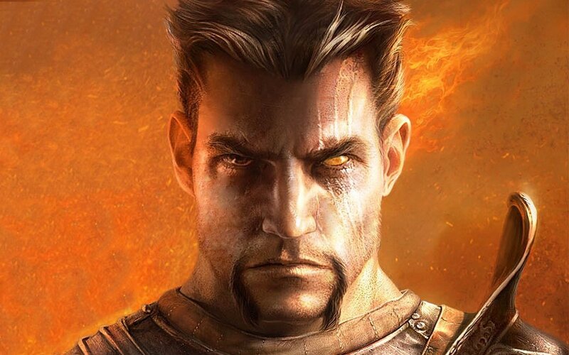 Man with Glowing Eyes — Orange