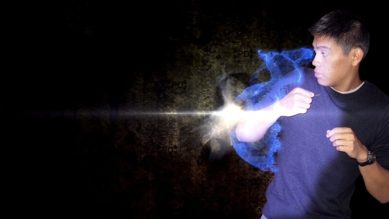 Man with Glowing Fist — Black