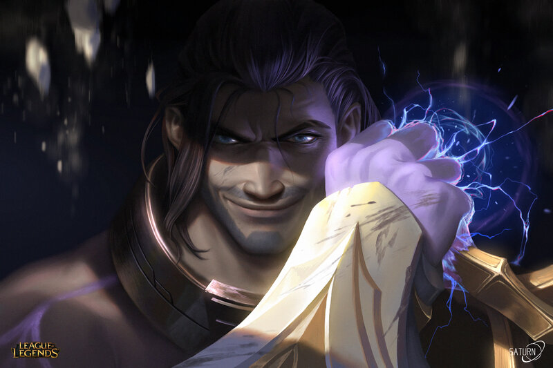 Man with Glowing Fist — Purple