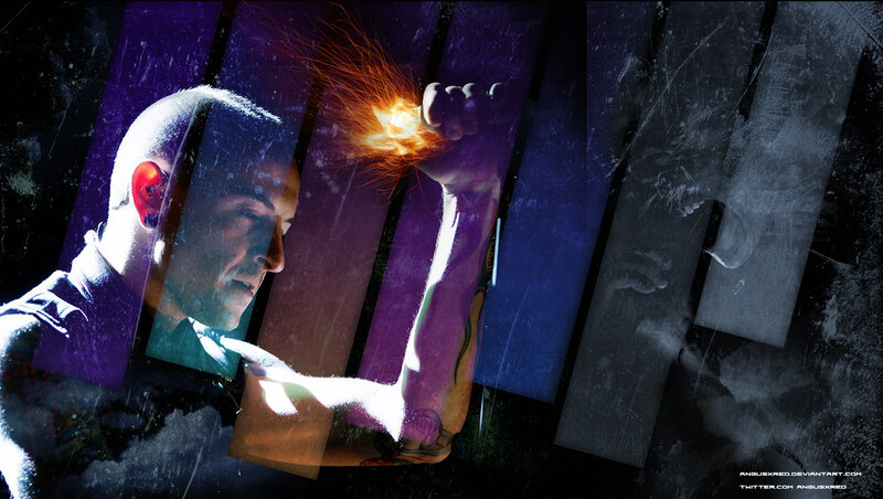 Man with Glowing Fist