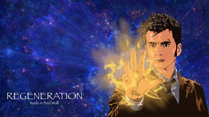 Man with Glowing Hand — Blue, Dramatic, Digital Art, Glowing Energy