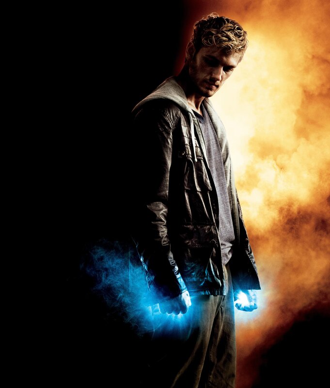 man with glowing hands