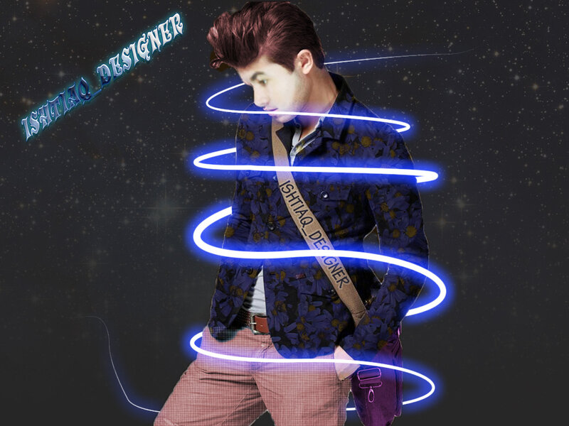 Man with Glowing Rings