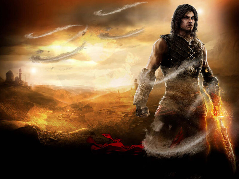 Man with Glowing Sword — Orange