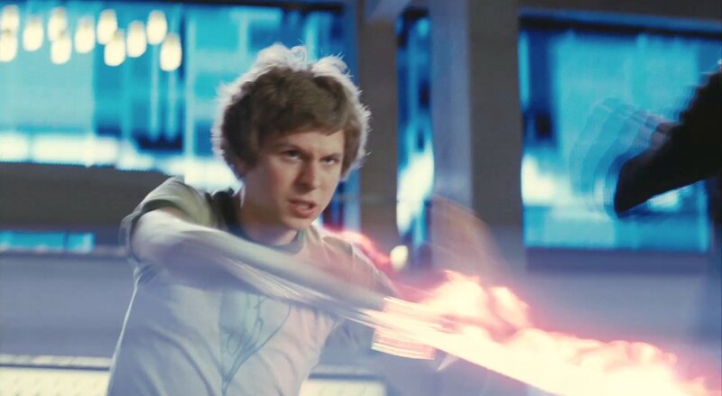 man with glowing sword
