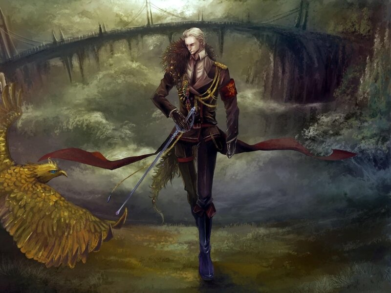 Man with Golden Bird — Brown