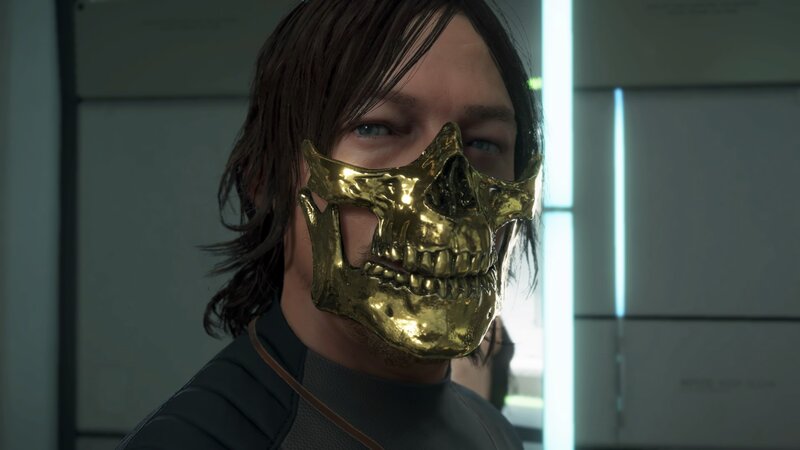 Man with Golden Skull Mask