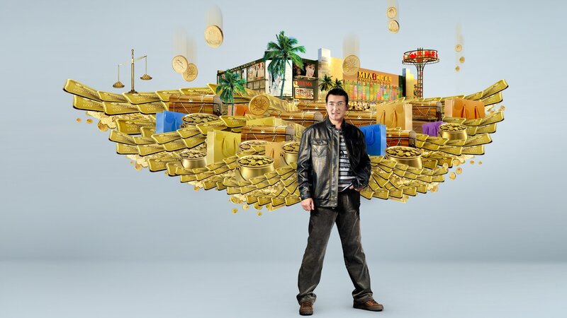 man with golden wings