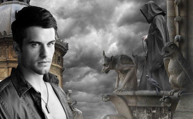 Man with Gothic Architecture