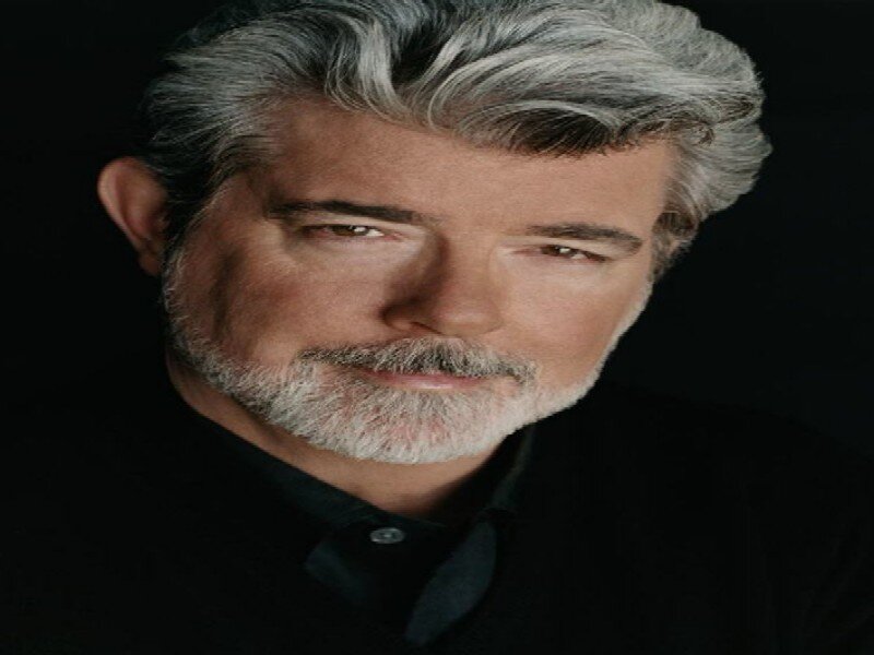 Man with Gray Hair — Black, Serious