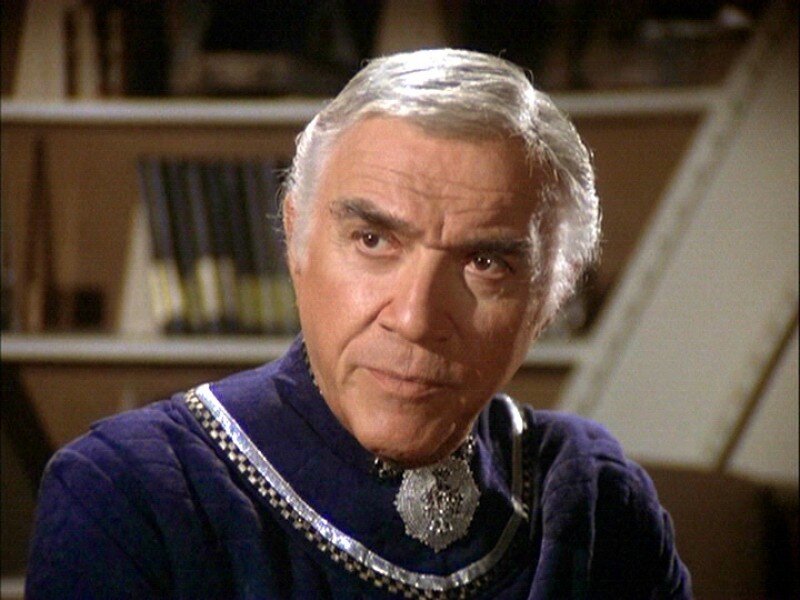 Man with Gray Hair — Blue, Serious