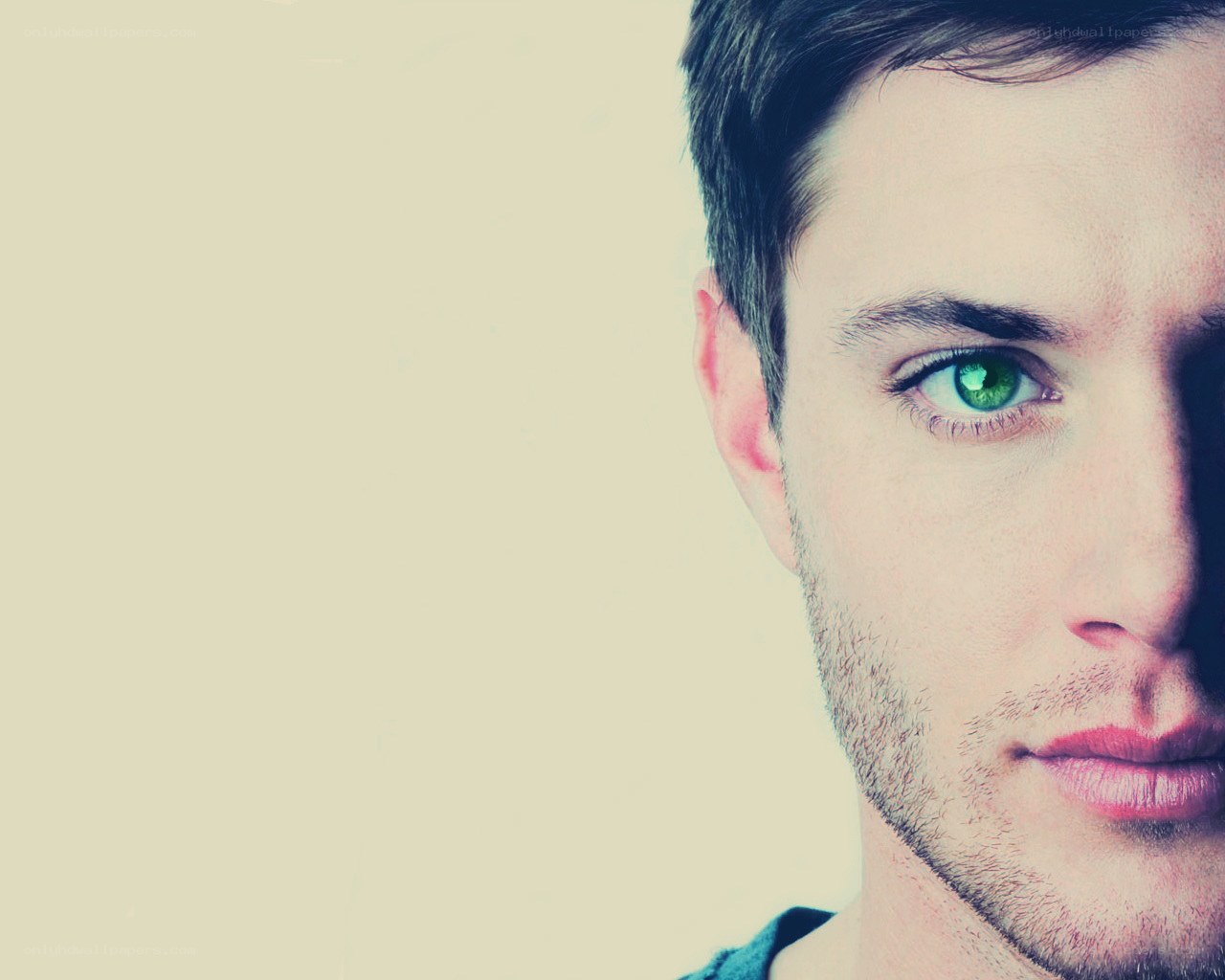 man with green eyes