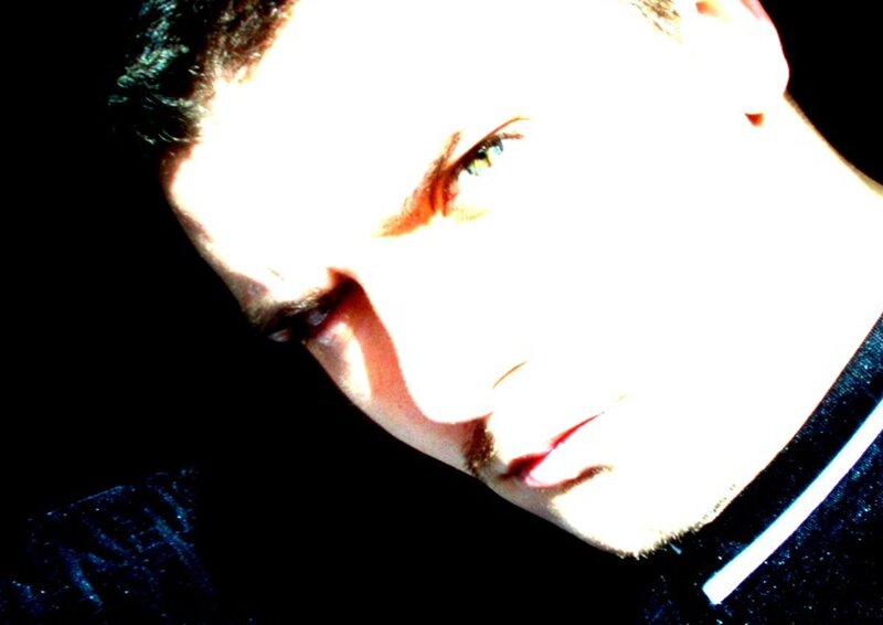 Man with Green Eyes — Black, Dramatic, Photograph
