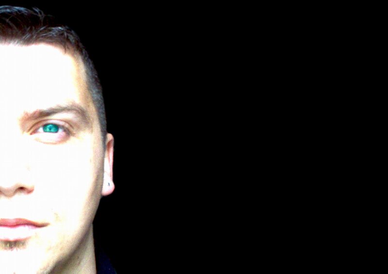 Man with Green Eyes — Black, Dramatic
