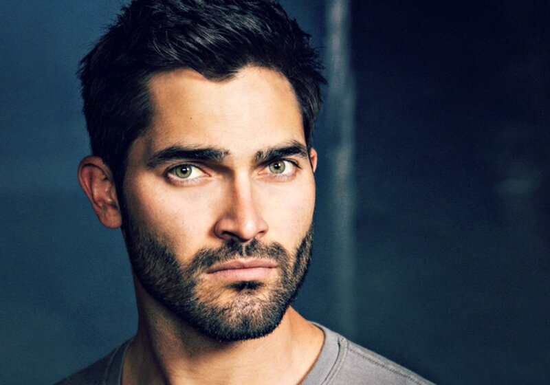 Man with Green Eyes — Gray, Serious, Photograph