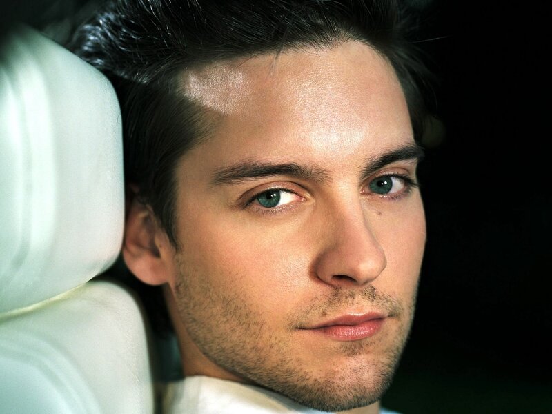 man with green eyes in car