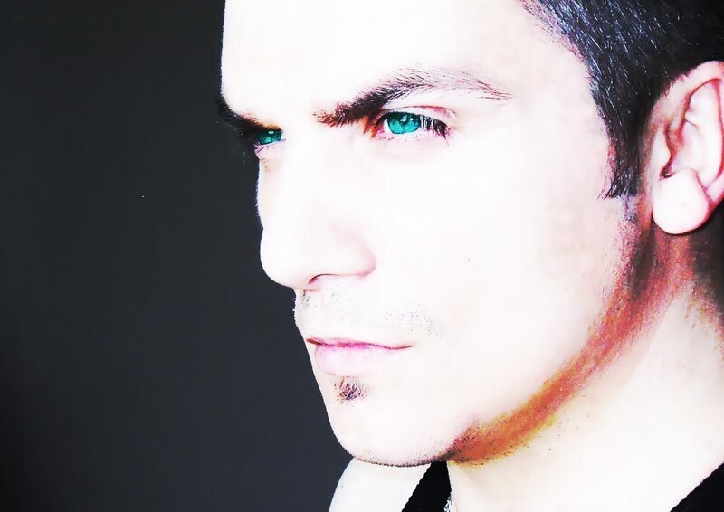 Man with Green Eyes — White, Dramatic