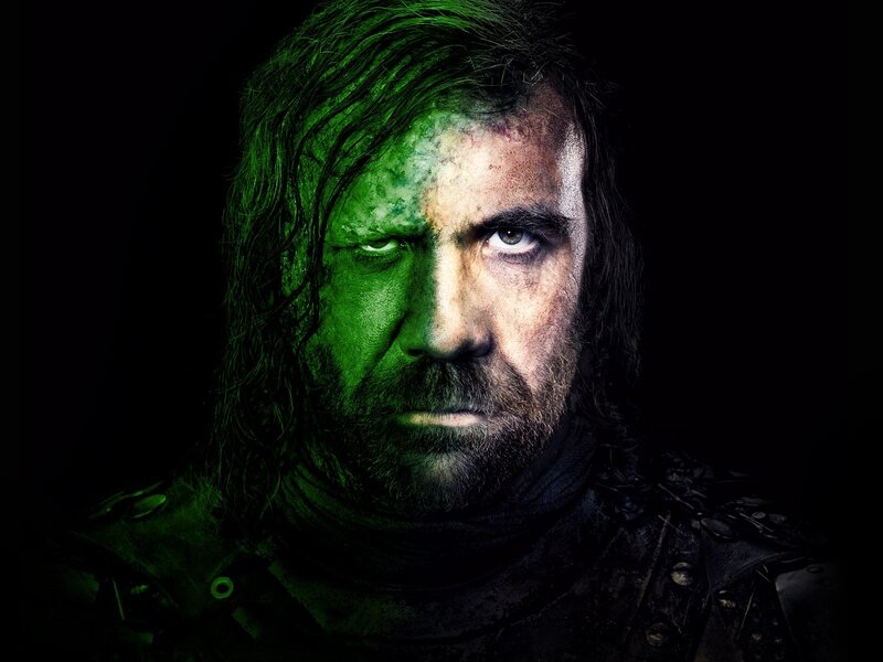 Man with Green Face Paint — Dramatic, Photograph