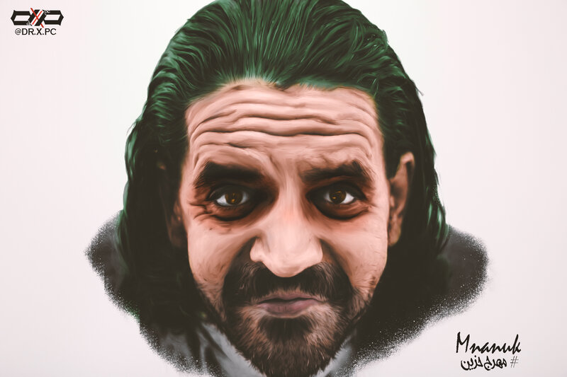 Man with Green Hair — Dramatic, Digital Art
