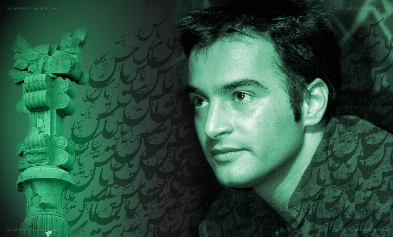 man with green tinted background
