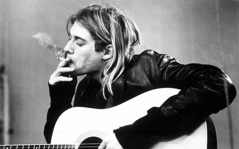 Man with Guitar — Black, Contemplative, Photograph