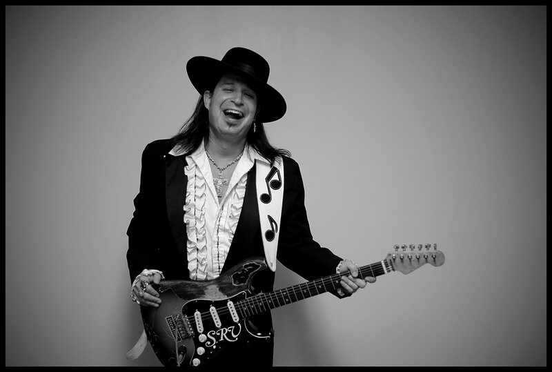 Man with Guitar — Black, Joyful