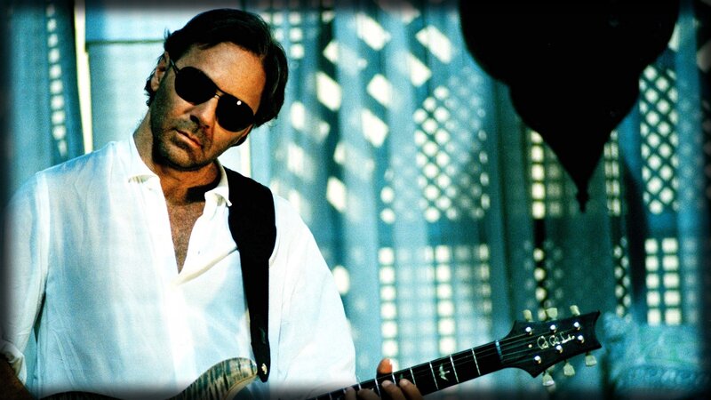 Man with Guitar — Blue, Dramatic