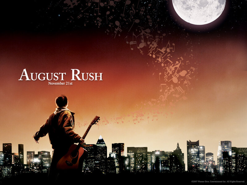 Man with Guitar — Orange, Dramatic